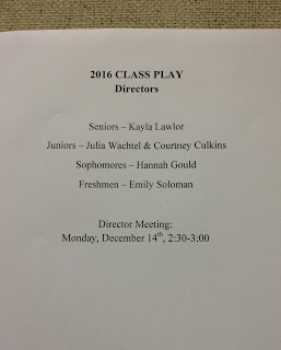 Class Plays Are Here!