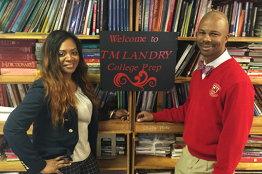 Michael and Tracey Landry, the founders of TM Landry College Prep