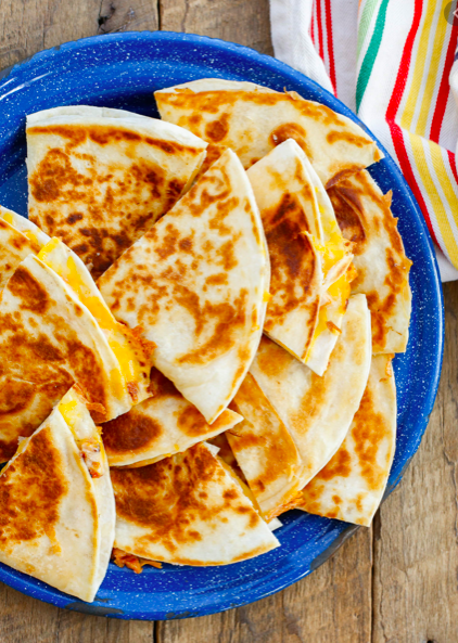 Quarantine Quesadilla with Socially-Distanced Salsa